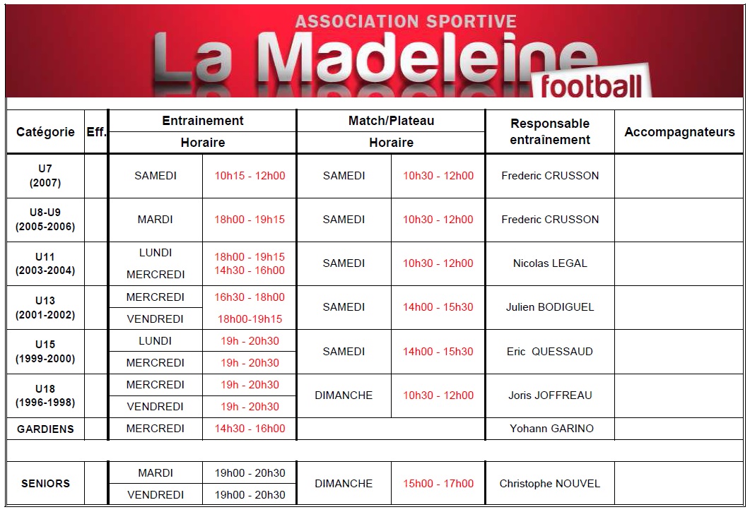 Planning ASMF 2013/2014