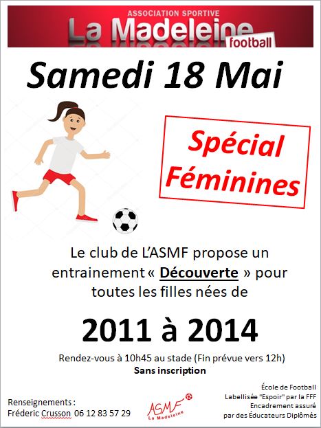Entrainement Découverte Spéciale Féminines